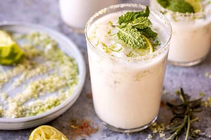 horizontal photo of Creamy Coconut Lime Mojito 