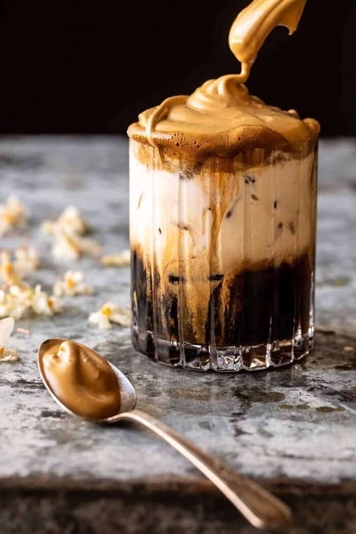 side photo of Frothy Whipped Coffee White Russian