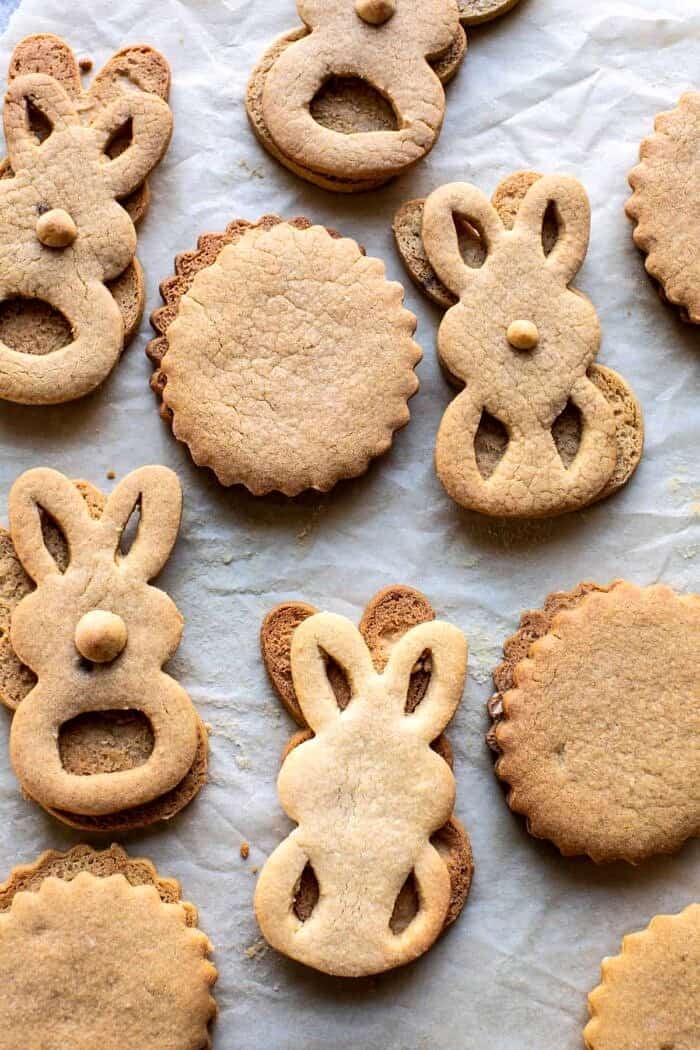 prep photo of Peanut Butter Bunny Cookies after baking
