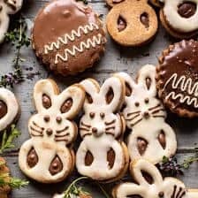 Milk Chocolate Stuffed Peanut Butter Bunny Cookies | halfbakedharvest.com