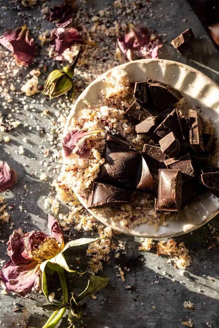 overhead prep photo of chocolate chunks