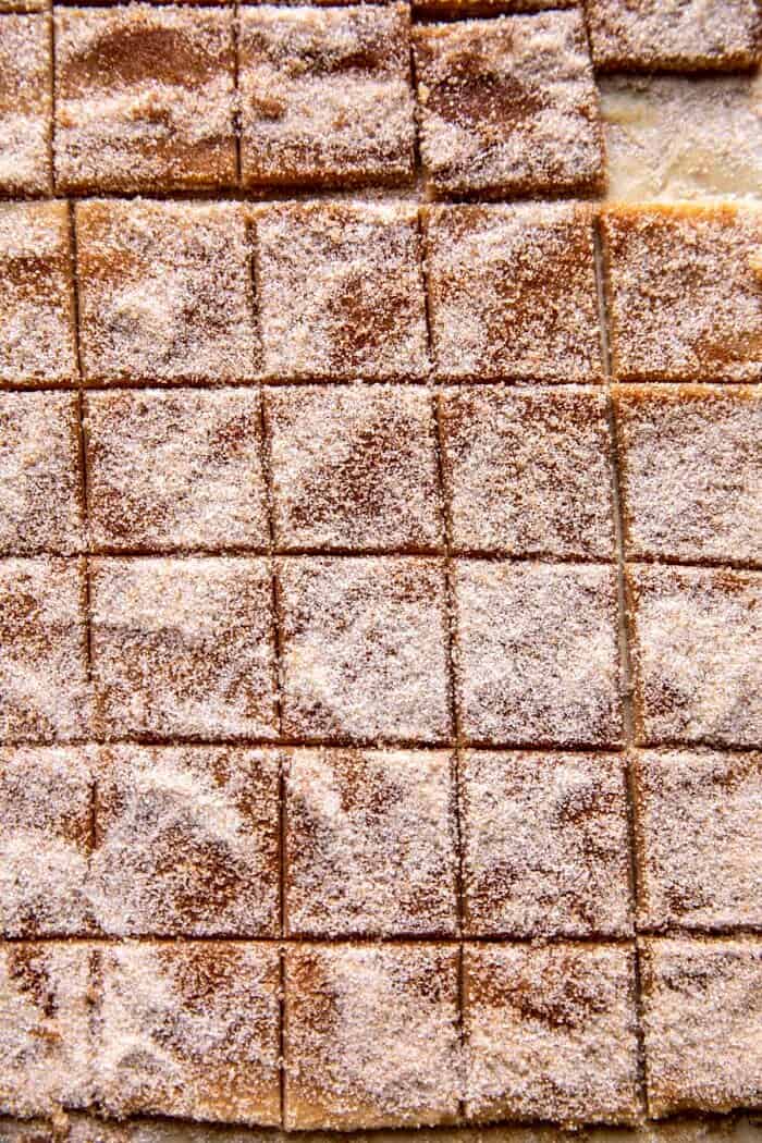 Homemade Cinnamon Toast Crunch | halfbakedharvest.com close up prep photo of cinnamon toast crunch before baking