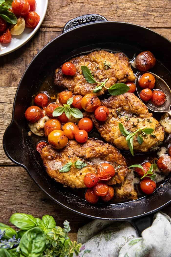 20 Minute Florentine Butter Chicken with Burst Cherry Tomatoes | halfbakedharvest.com
