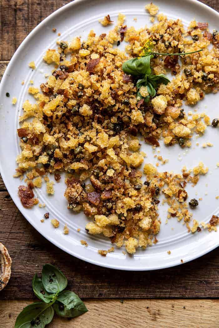overhead prep photo of Spicy Breadcrumbs