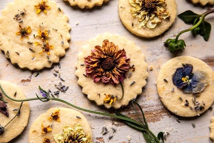 overhead horizontal photo Lavender Lemon Sugar Cookies