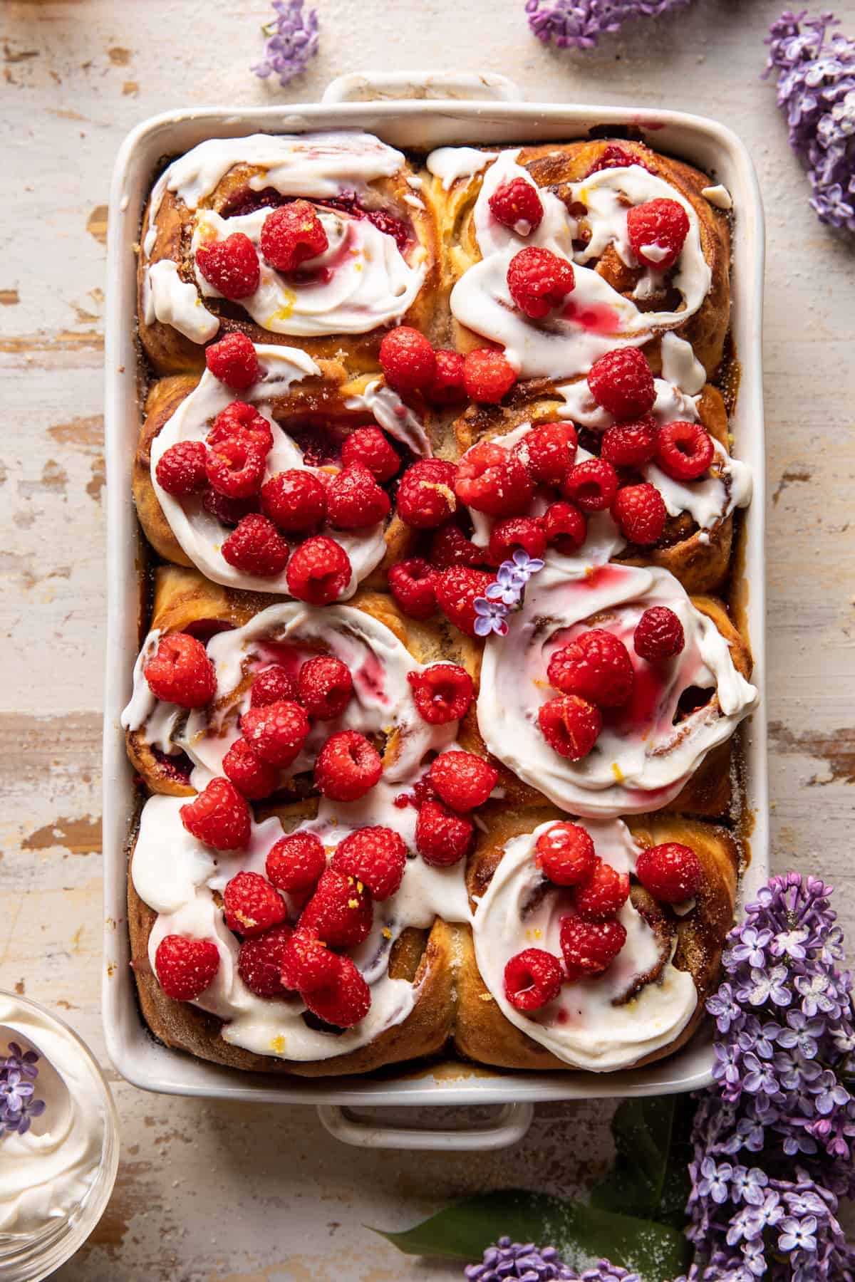 Raspberry Lemon Brioche Rolls with Whipped Ricotta Cream | halfbakedharvest.com