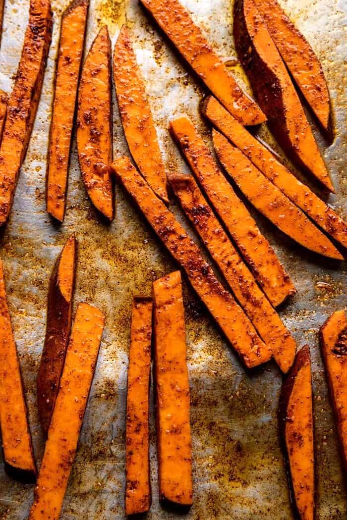 Sweet Potato Fries before baking
