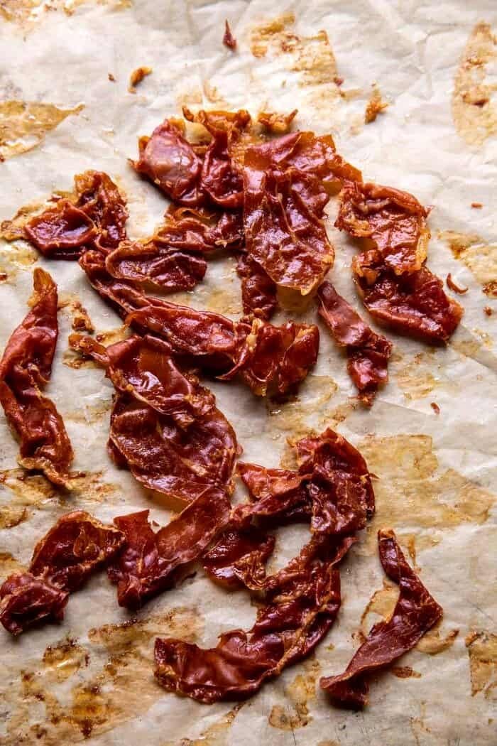 overhead photo of Crispy Prosciutto