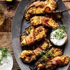 Bacon Wrapped Cheddar Corn Jalapeño Poppers | halfbakedharvest.com