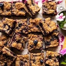 Cinnamon Sugar Blueberry Crumb Bars | halfbakedbarvest.com