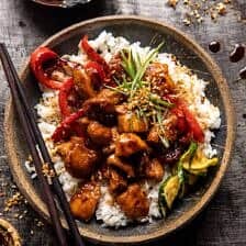 Weeknight Sesame Teriyaki Chicken with Ginger Rice | halfbakedharvest.com