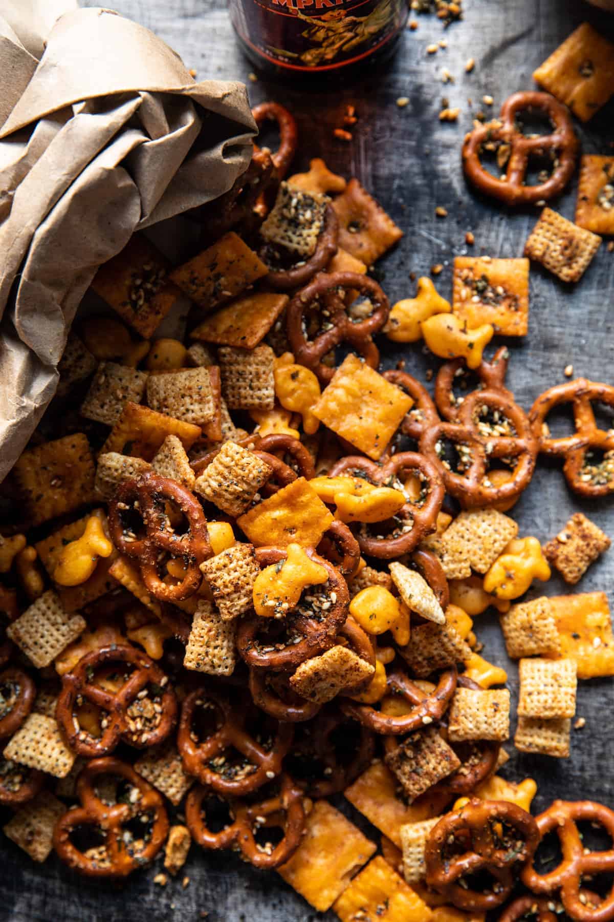 Everything Ranch Cheese and Pretzel Snack Mix | halfbakedharvest.com