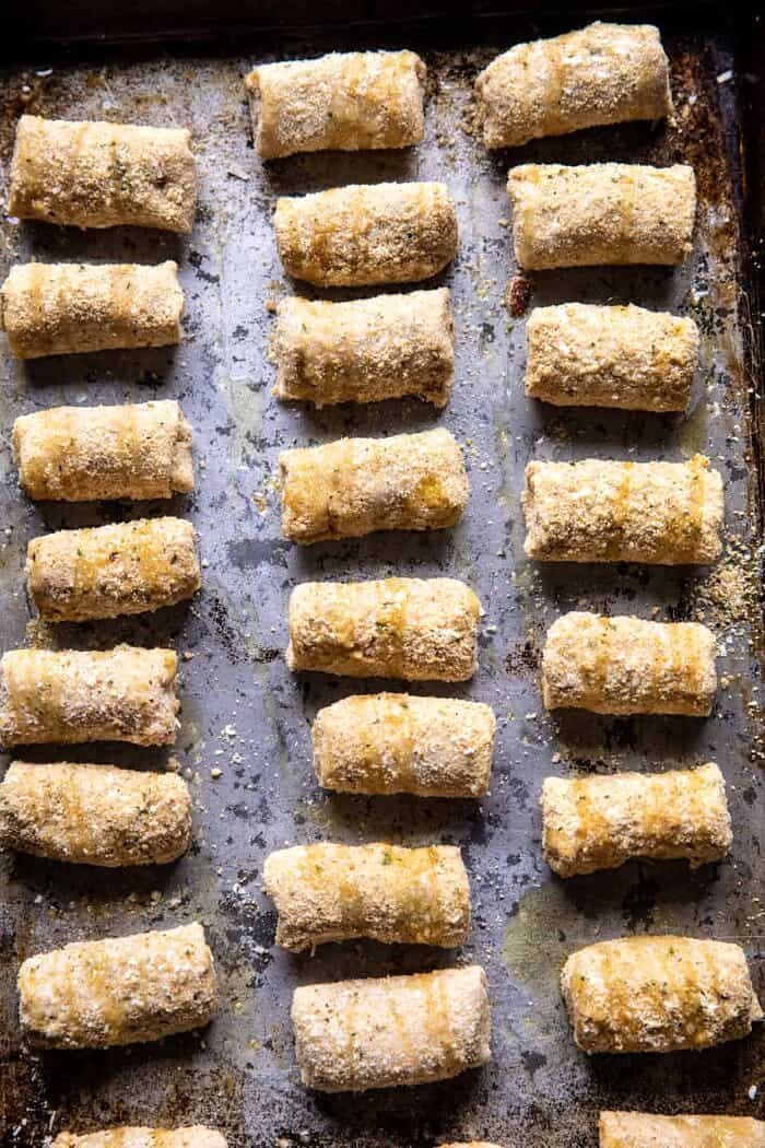 Homemade Cheesy Pizza Rolls | halfbakedharvest.com prep photo of Homemade Cheesy Pizza Rolls before baking