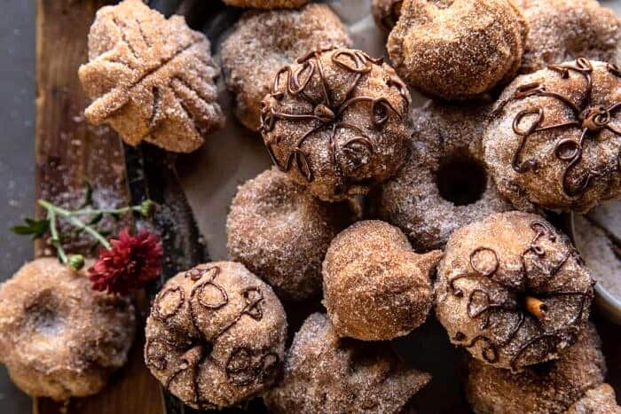 Mini Apple Cider Cakes | halfbakedharvest.com overhead horizontal photo of Mini Apple Cider Cakes