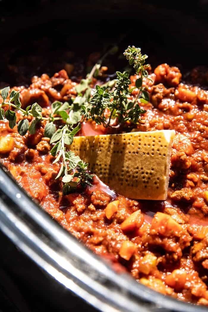 prep photo of Slow Cooker Saucy Sunday Bolognese sauce before cooking