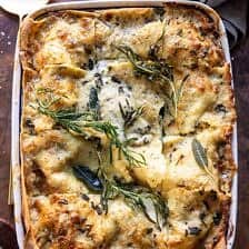4 Cheese Sage Pesto Florentine Lasagna | halfbakedharvest.com