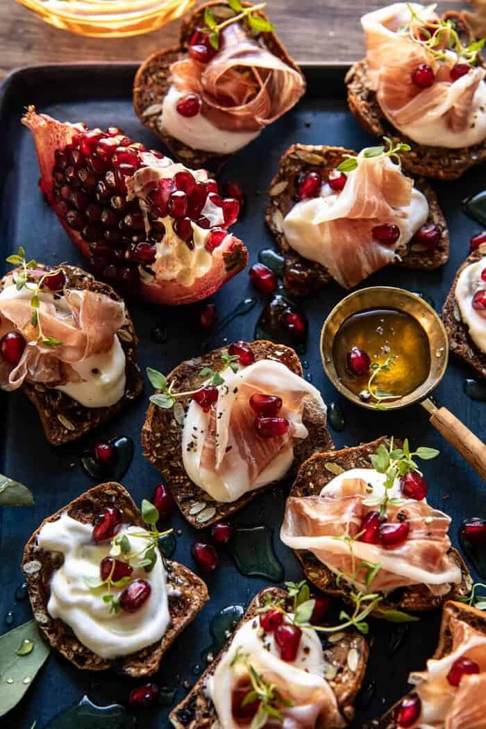 Honey Whipped Ricotta and Prosciutto Crackers | halfbakedharvest.com