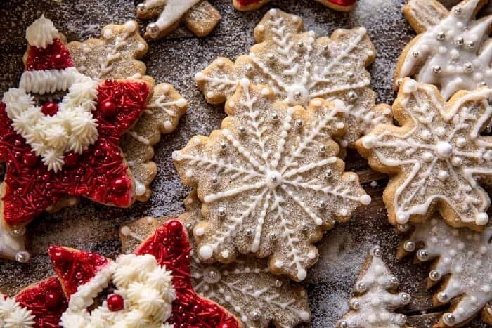overhead horizontal photo of The Santa Clause Cookies