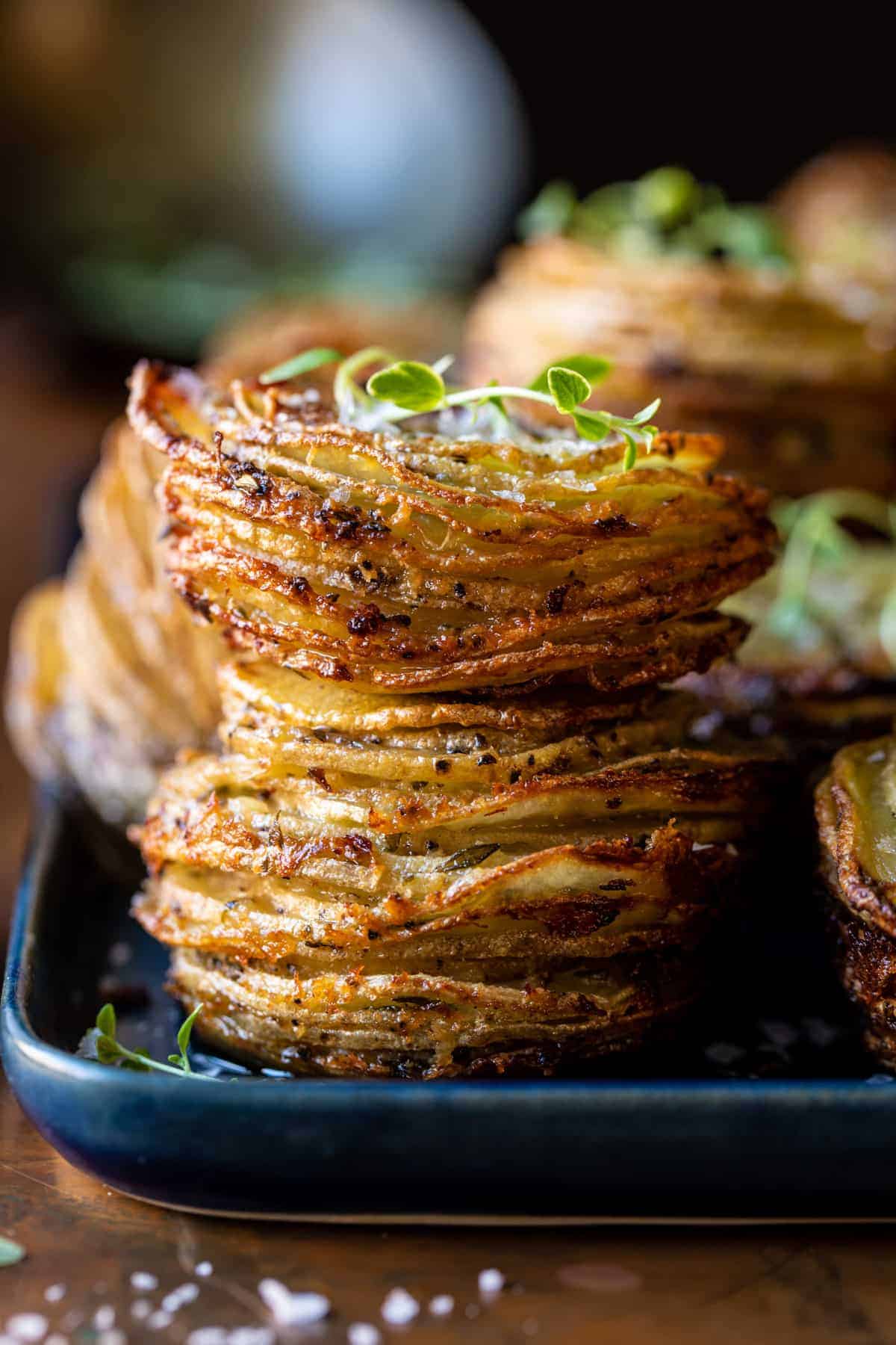 Crispy Cheesy Potato Stacks | halfbakedharvest.com