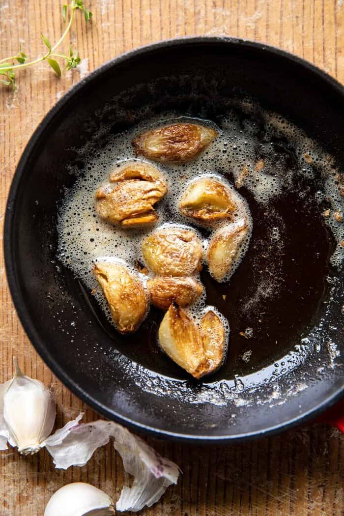 Easy Pull Apart Garlic Parmesan Bread | halfbakedharvest.com caramelized garlic
