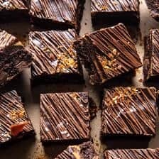 Milk Chocolate Peanut Butter Truffle Brownies | halfbakedharvest.com