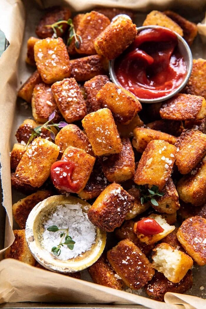 Crispy Baked Parmesan Tater Tots | halfbakedharvest.com