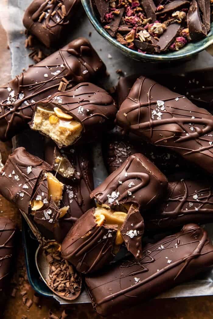 Easy Homemade Vegan Snickers | halfbakedharvest.com