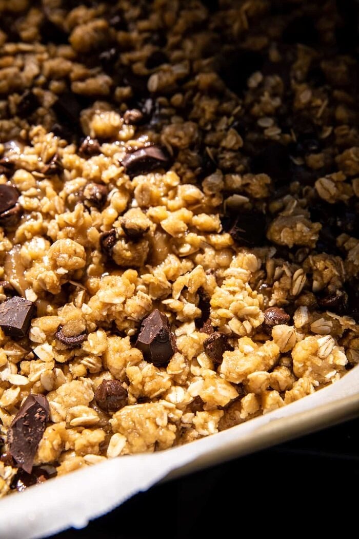 Gooey Chocolate Oatmeal Bars | halfbakedharvest.com