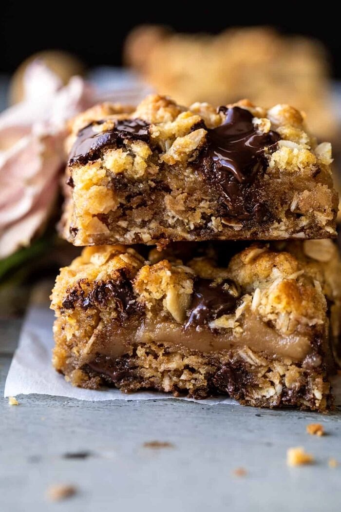 Gooey Chocolate Oatmeal Bars | halfbakedharvest.com