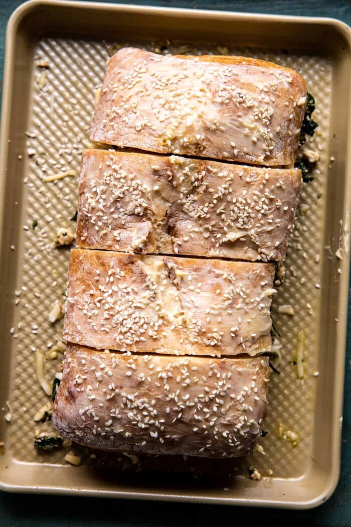 prep photo of Party Size Spanakopita Melt before baking 