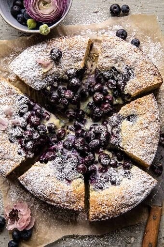 Blueberry Lemon Poppy Seed Crème Cake halfbakedharvest.com