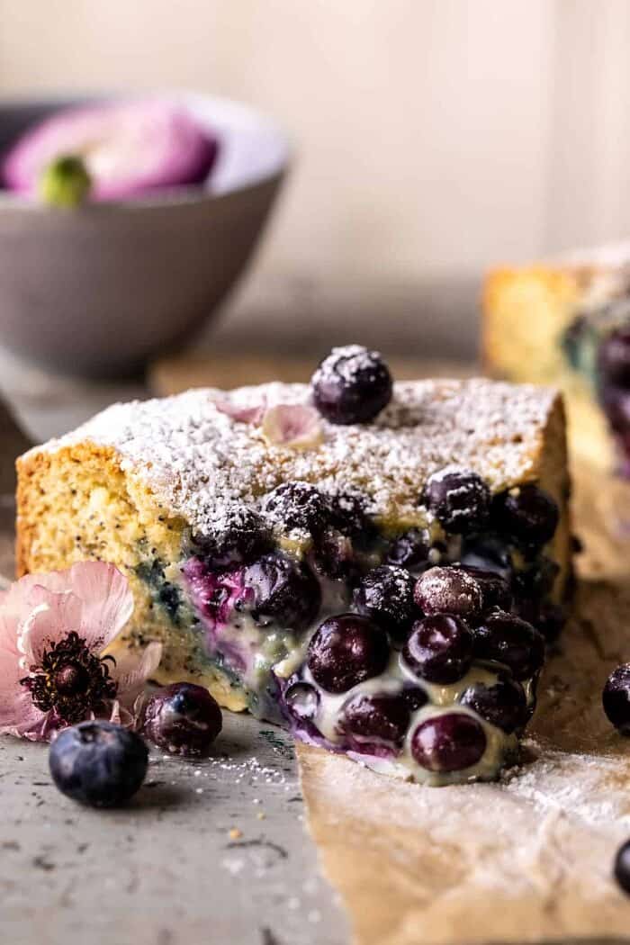 Blueberry Lemon Poppy Seed Crème Cake halfbakedharvest.com