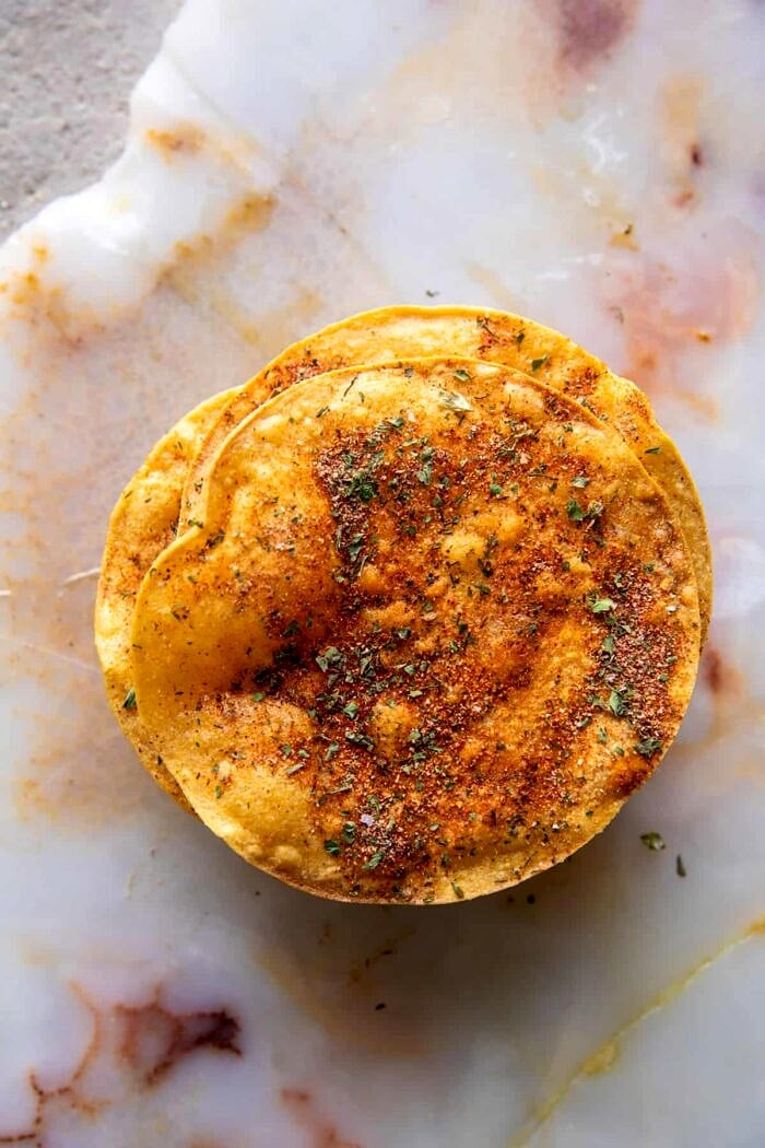 overhead pre photo so cool ranch Tostadas