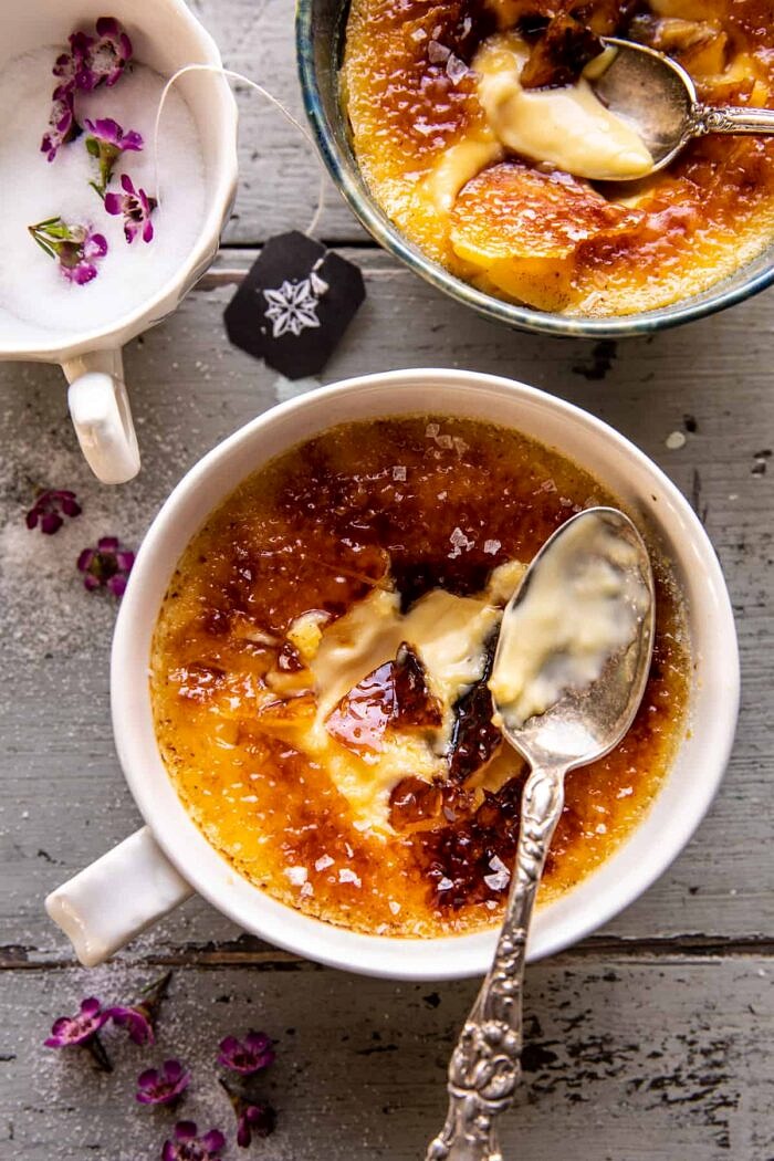 Easy Vanilla Earl Grey Crème Brûlée | halfbakedharvest.com