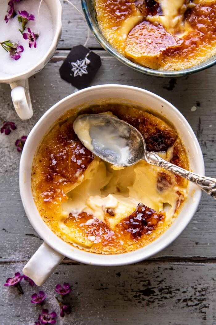 Easy Vanilla Earl Grey Crème Brûlée | halfbakedharvest.com