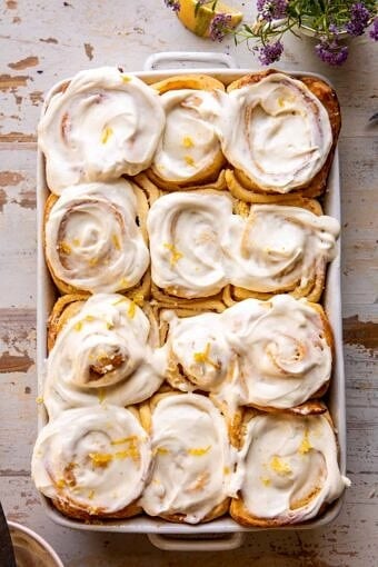 Lemon Sugar Rolls with Vanilla Cream Cheese Icing | halfbakedharvest.com