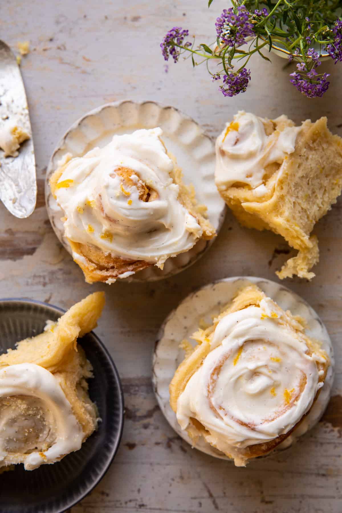 Lemon Sugar Rolls with Vanilla Cream Cheese Icing | halfbakedharvest.com