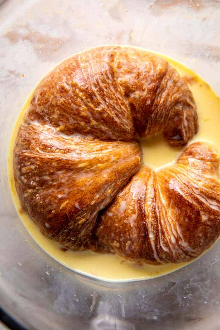 Baked Strawberry and Cream Stuffed Croissant French Toast | halfbakedharvest.com