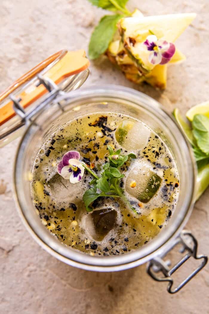 Spicy Serrano Pineapple Margarita | halfbakedharvest.com