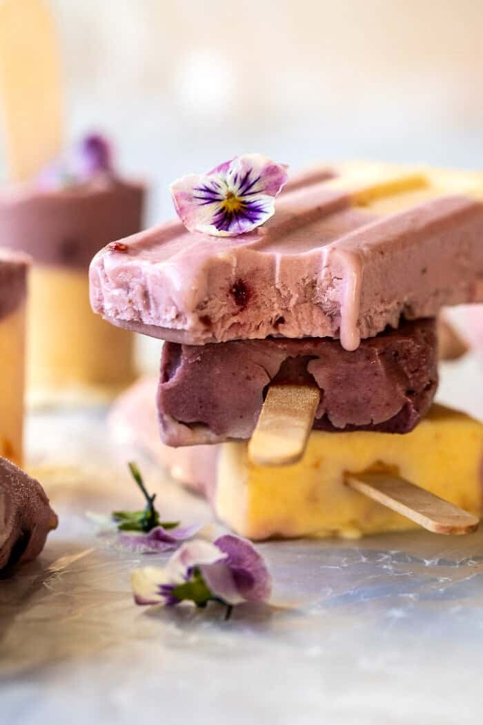 4 Ingredient Creamy Fruit Popsicles | halfbakedharvest.com