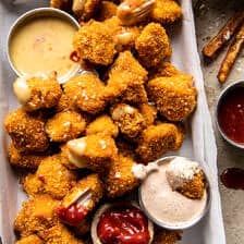 Better Than The Snack Bar Baked Chicken Nuggets...with all the sauces | halfbakedharvest.com