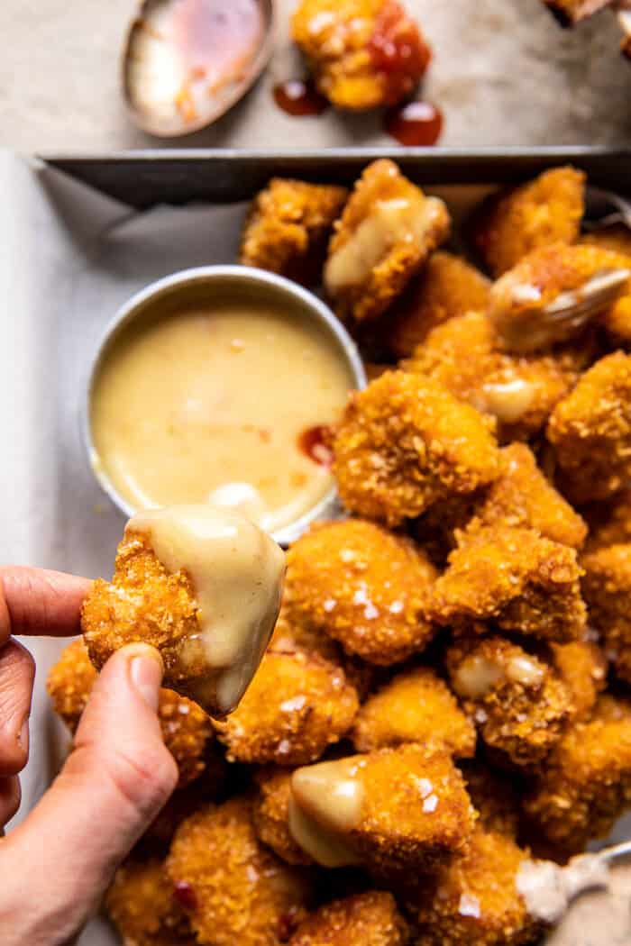 Better Than The Snack Bar Baked Chicken Nuggets...with all the sauces | halfbakedharvest.com