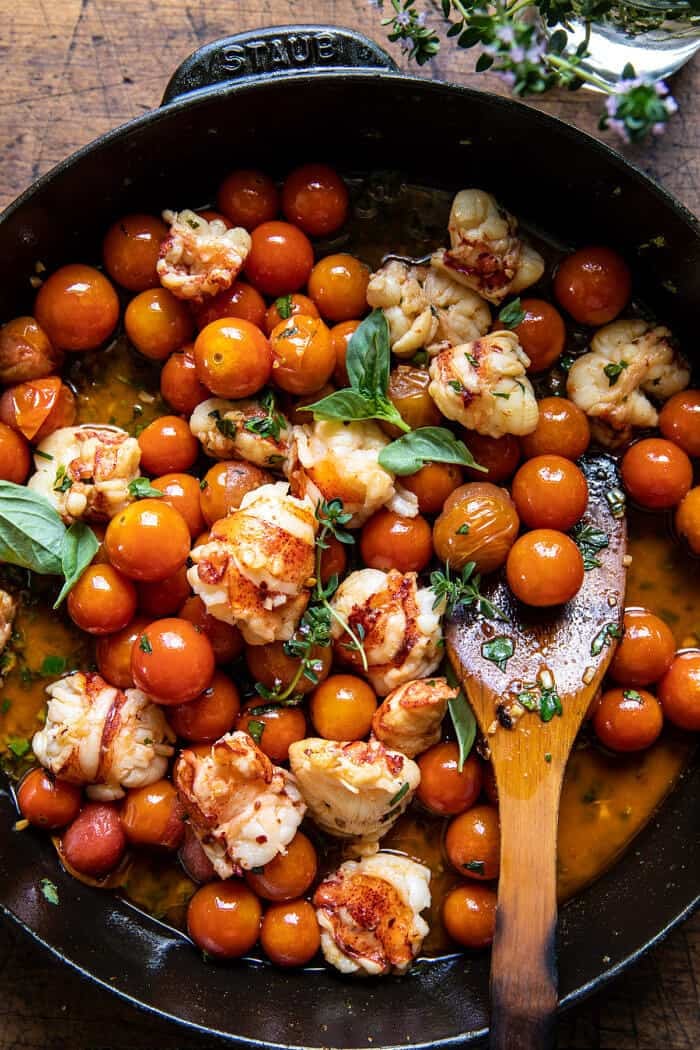 Brown Butter Lobster Pasta with Burst Cherry Tomatoes | halfbakedharvest.com