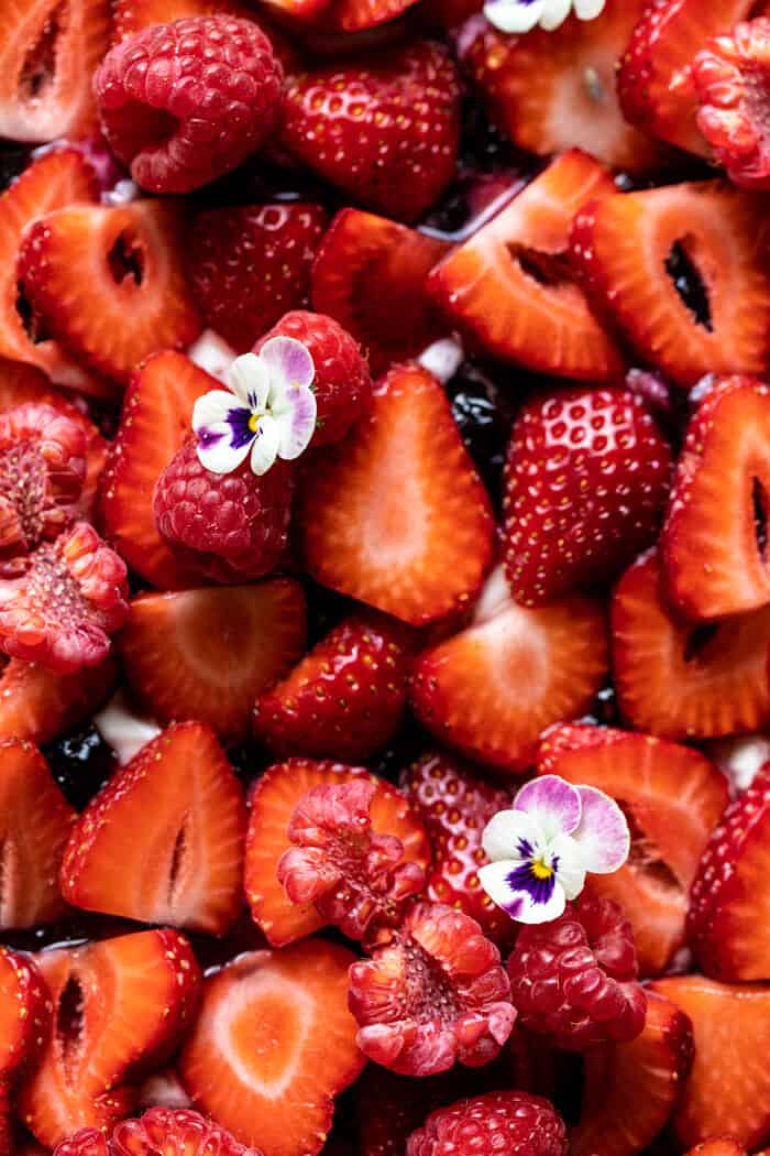 Simple Strawberry and Cream Rye Pretzel Tart | halfbakedharvest.com