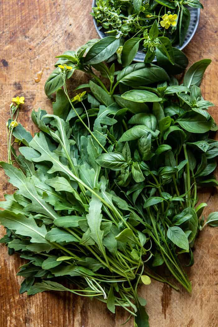Arugula Tomato Cheese Pizza | halfbakedharvest.com
