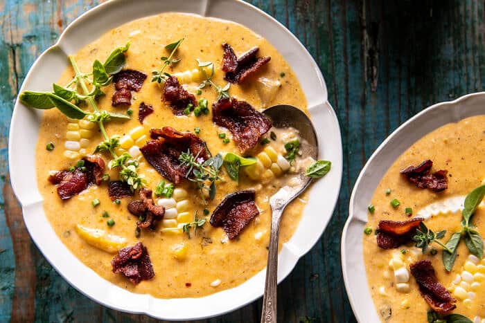 Creamy Corn, Zucchini, and Bacon Chowder | halfbakedharvest.com Creamy Corn, Zucchini, and Bacon Chowder | halfbakedharvest.com