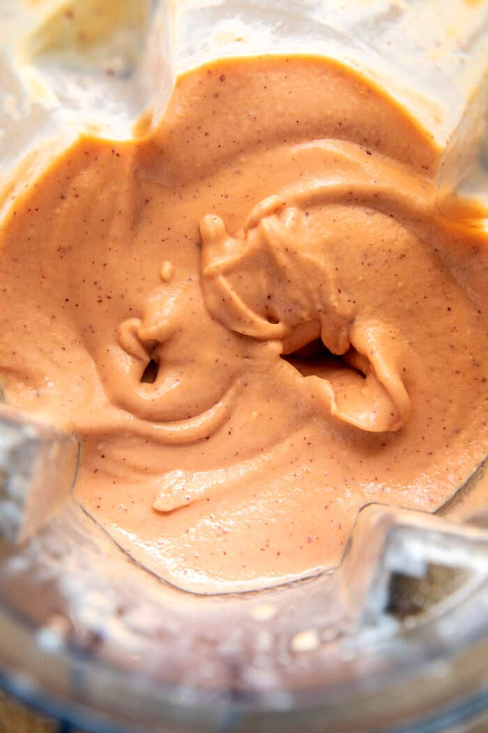 5 ingredient Raspberry Peach Sherbet | halfbakedharvets.com