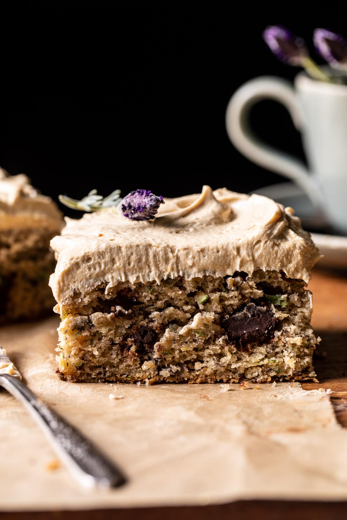 Chocolate Zucchini Banana Cake with Vanilla Coffee Frosting | halfbakedharvest.com