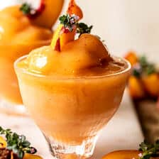 Frozen Peach Rosé Slushy | halfbakedharvest.com