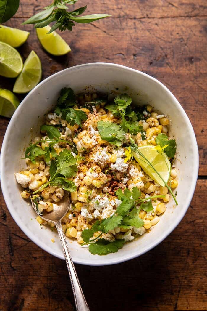 Jalapeño Cheddar Stuffed Chicken with Creamed Corn | halfbakedharvest.com